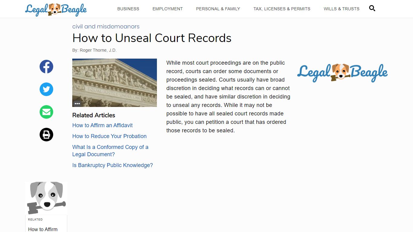 How to Unseal Court Records | Legal Beagle